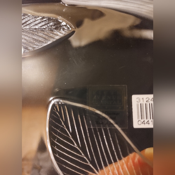 FIFTH AVENUE LTD CRYSTAL Frosted  'Calla Lily' Rectangular Tray 14" x 7" floral - Picture 3 of 3